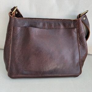 Portland Leather Goods PLG Triangle Bag in Coldbrew, gently used condition